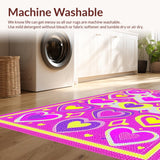 Ultra Soft Area Rug, Non Slip, Stain Resistant, Washable Area Rugs for Living Room, Bedroom, Unique Shaped Fantasy Design(Pink)