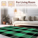 Charming Two Tone Checkered Elegance(Green)