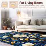 Luxe Golden Floral Accents(Blue)