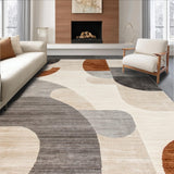 Ultra Soft Area Rug, Non Slip, Stain Resistant, Washable Area Rugs for Living Room, Bedroom, Chic Abstract Earthy Hues(Beige)
