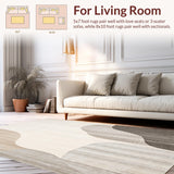 Ultra Soft Area Rug, Non Slip, Stain Resistant, Washable Area Rugs for Living Room, Bedroom, Taupe Modern Area(Beige)