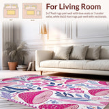 Ultra Soft Area Rug, Non Slip, Stain Resistant, Washable Area Rugs for Living Room, Bedroom, Cozy Textured Modern Aesthetics(White)