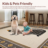 Ultra Soft Area Rug, Non Slip, Stain Resistant, Washable Area Rugs for Living Room, Bedroom, Elegant Artistic Sleepy Cat Theme(Gray)
