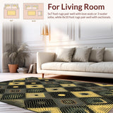 Ultra Soft Area Rug, Non Slip, Stain Resistant, Washable Area Rugs for Living Room, Bedroom, Distinctive Minimalist Animal Motif(Beige)
