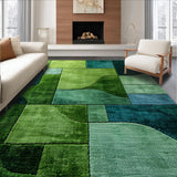 Ultra Soft Area Rug, Non Slip, Stain Resistant, Washable Area Rugs for Living Room, Bedroom, Nature-Inspired Circular Shaggy Design(Green)