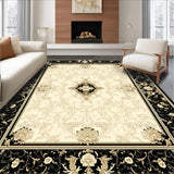 Beautiful Area with Classic Black and Beige Decorative Elements(Beige)
