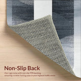Ultra Soft Area Rug, Non Slip, Stain Resistant, Washable Area Rugs for Living Room, Bedroom, Ultra-Thin Stain Resistant Rug With Contemporary Fade Design For Hallway(Gray)