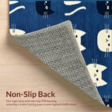 Funny Cat Theme Bathroom Accent(Blue)