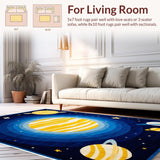 Vibrant Solar System Illustration(Blue)