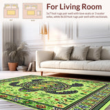 Ultra Soft Area Rug, Non Slip, Stain Resistant, Washable Area Rugs for Living Room, Bedroom, Classroom Turtle(Green)