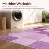 Ultra Soft Area Rug, Non Slip, Stain Resistant, Washable Area Rugs for Living Room, Bedroom, Warm Cozy Solid Color Design(Purple)