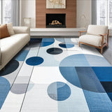 Ultra Soft Area Rug, Non Slip, Stain Resistant, Washable Area Rugs for Living Room, Bedroom, Sleek Snowy Textural Harmony(Blue)