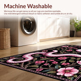 Ultra Soft Area Rug, Non Slip, Stain Resistant, Washable Area Rugs for Living Room, Bedroom, Contemporary Soft Floral Vibe(Pink)