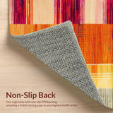 Ultra Soft Area Rug, Non Slip, Stain Resistant, Washable Area Rugs for Living Room, Bedroom, Reversible Boho Orange Nursery Playroom Rug(Orange)