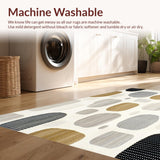 Ivory Beige Modern Geometric Harmony for Stylish Spaces(Beige)