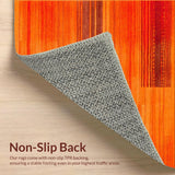 Ultra Soft Area Rug, Non Slip, Stain Resistant, Washable Area Rugs for Living Room, Bedroom, Striking Bold Animal Silhouette(Orange)