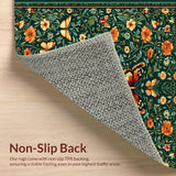 Dynamic Colorful Butterfly Tapestry(Green)