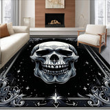 Ultra Soft Area Rug, Non Slip, Stain Resistant, Washable Area Rugs for Living Room, Bedroom, Dark Vintage Lace Aesthetic(Gray)
