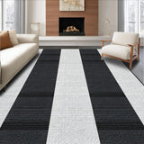 Ultra Soft Area Rug, Non Slip, Stain Resistant, Washable Area Rugs for Living Room, Bedroom, Stylish High-Contrast Patterned Piece(Black)