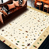 Ultra Soft Area Rug, Non Slip, Stain Resistant, Washable Area Rugs for Living Room, Bedroom, Beige Insect Print Area for Playroom and Farmhouse(Beige)