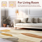 Ultra Soft Area Rug, Non Slip, Stain Resistant, Washable Area Rugs for Living Room, Bedroom, Textured Tufted Boho Chic Area with Neutral Earth Tones(Beige)
