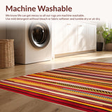Elegant Woven Striped Motif(Red)