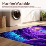 Ultra Soft Area Rug, Non Slip, Stain Resistant, Washable Area Rugs for Living Room, Bedroom, Stellar Bright Nebula Print(Purple)