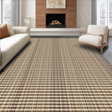 Ultra Soft Area Rug, Non Slip, Stain Resistant, Washable Area Rugs for Living Room, Bedroom, Rustic Earthy Textured Weave(Beige)