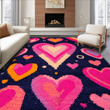 Ultra Soft Area Rug, Non Slip, Stain Resistant, Washable Area Rugs for Living Room, Bedroom, Vivid Whimsical Pink Color Splash(Purple)
