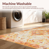 Ultra Soft Area Rug, Non Slip, Stain Resistant, Washable Area Rugs for Living Room, Bedroom, Elegant Boho Textured Design(Beige)