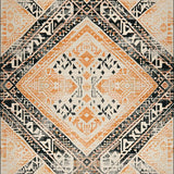 Ultra Soft Area Rug, Non Slip, Stain Resistant, Washable Area Rugs for Living Room, Bedroom, Vivid Abstract Trellis Elements(Orange)