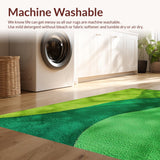 Ultra Soft Area Rug, Non Slip, Stain Resistant, Washable Area Rugs for Living Room, Bedroom, Moss Aesthetic Washable Playroom Shag Carpet(Green)