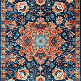 Rustic Blue Tones Abstract Motif(Blue)