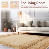 Ultra Soft Area Rug, Non Slip, Stain Resistant, Washable Area Rugs for Living Room, Bedroom, Chic Beige Area Featuring Subtle Wood Grain and Warm Earthy Tones(Beige)