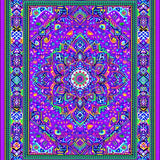 Ultra Soft Area Rug, Non Slip, Stain Resistant, Washable Area Rugs for Living Room, Bedroom, Radiant Geometric Wave Composition(Purple)
