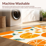 Ultra Soft Area Rug, Non Slip, Stain Resistant, Washable Area Rugs for Living Room, Bedroom, Whimsical Colorful Shaggy Rug(Orange)