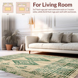 Beige Green Distressed Look Pet Kids Durable Texture(Beige)