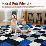 Lively Patterned Geometric Tapestry(Blue)