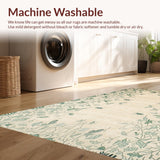 Ultra Soft Area Rug, Non Slip, Stain Resistant, Washable Area Rugs for Living Room, Bedroom, Artistic Organic Pattern Design(Beige)