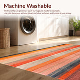 Ultra Soft Area Rug, Non Slip, Stain Resistant, Washable Area Rugs for Living Room, Bedroom, Sunset Peach Plush Comfort Water Absorbent Bath Rug Carpet(Orange)