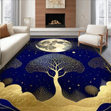 Ultra Soft Area Rug, Non Slip, Stain Resistant, Washable Area Rugs for Living Room, Bedroom, Colorful Ethereal Nature Pattern(Blue)