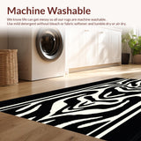 Ultra Soft Area Rug, Non Slip, Stain Resistant, Washable Area Rugs for Living Room, Bedroom, Contemporary Eclectic Animal Graphics(Black)