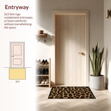 Ultra Soft Area Rug, Non Slip, Stain Resistant, Washable Area Rugs for Living Room, Bedroom, Bold Earthy Animal Print(Brown)