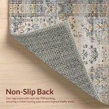 Ultra Soft Area Rug, Non Slip, Stain Resistant, Washable Area Rugs for Living Room, Bedroom, Vintage Taupe Damask Elegance(Beige)