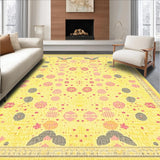 Ultra Soft Area Rug, Non Slip, Stain Resistant, Washable Area Rugs for Living Room, Bedroom, Cheerful Abstract Sunshine Aesthetic(Yellow)
