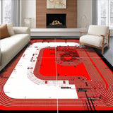 Fun Colorful Circuit Pathway(Red)