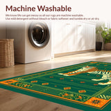 Artistic Geometric Tiger Motif(Green)