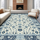 Ultra Soft Area Rug, Non Slip, Stain Resistant, Washable Area Rugs for Living Room, Bedroom, Luxurious Earth Tone Symmetry(White)
