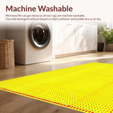 Ultra Soft Area Rug, Non Slip, Stain Resistant, Washable Area Rugs for Living Room, Bedroom, Dynamic Bright Spotty Artful Creation(Yellow)