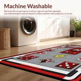 Ultra Soft Area Rug, Non Slip, Stain Resistant, Washable Area Rugs for Living Room, Bedroom, Sleek Monochrome Decorative Piece(Red)